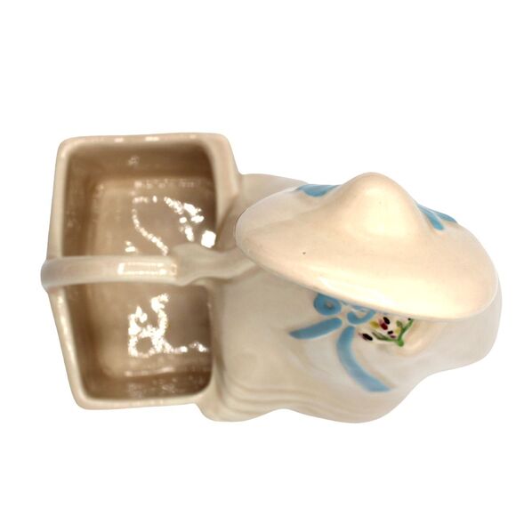 Vintage Ceramic Pottery Planter by Hull Hand Painted Southern Belle Blue Bonnet - Picture 5 of 7